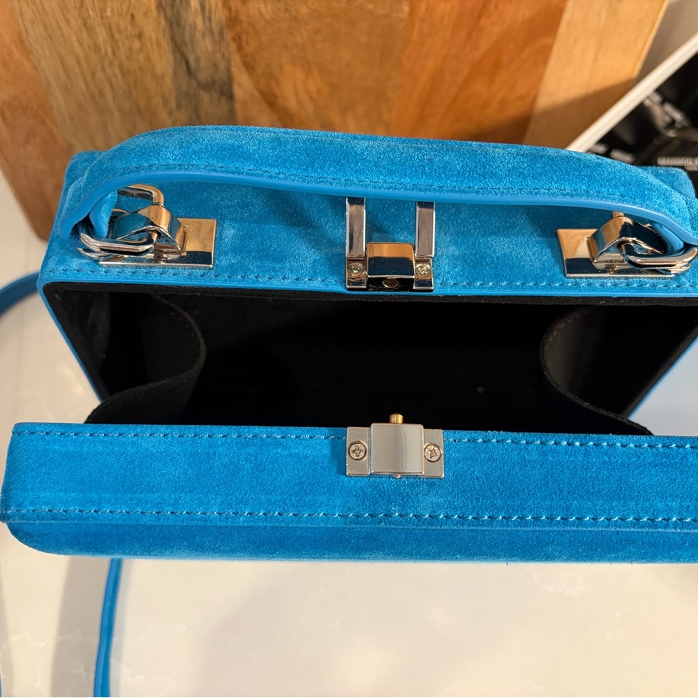 ππ Brandon Blackwood Suede Aqua Blue Kendrick Trunk NWT - Picture 11 of 12